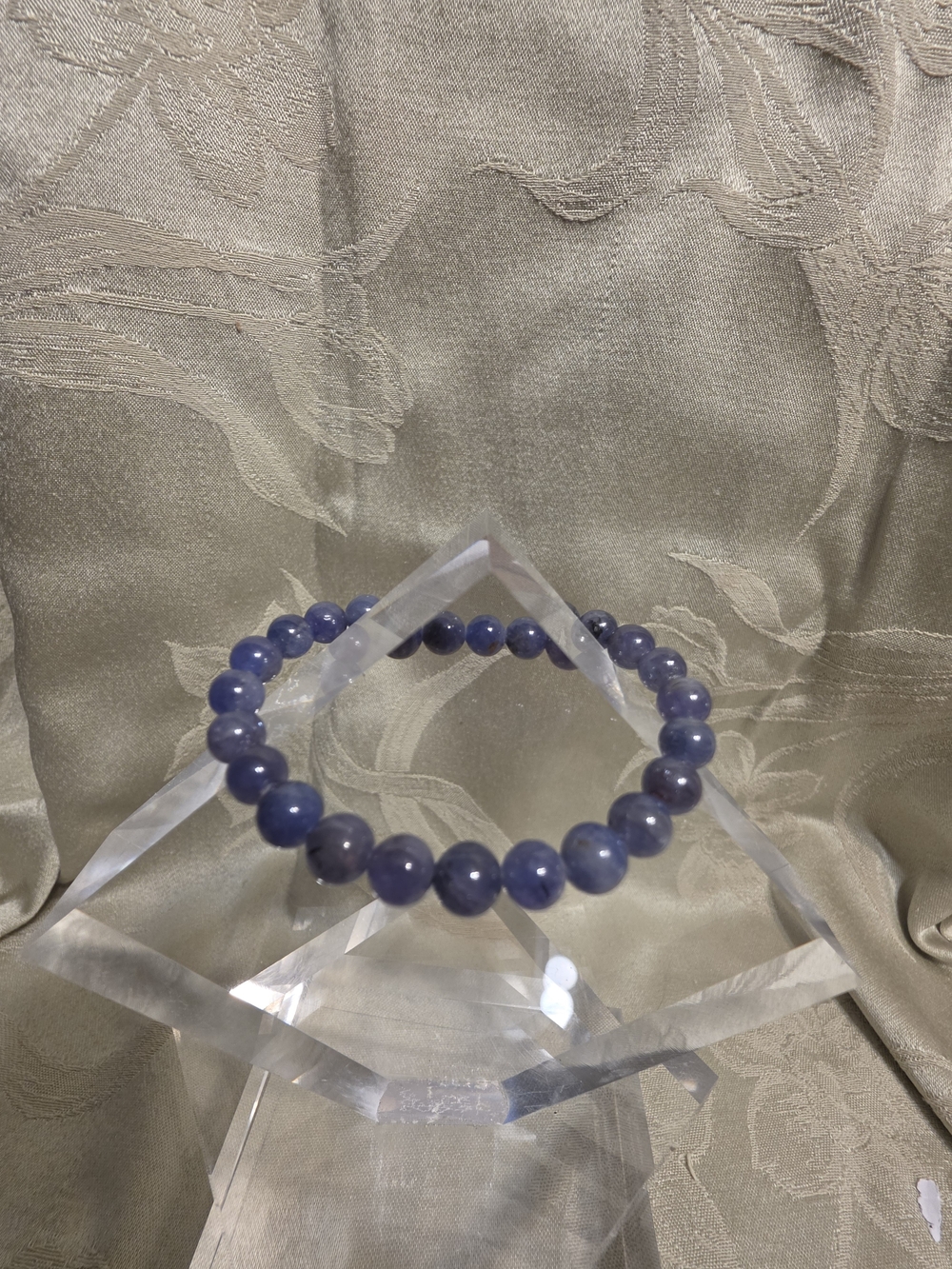 #1290 Blue Tanzanite Beaded Bracelet